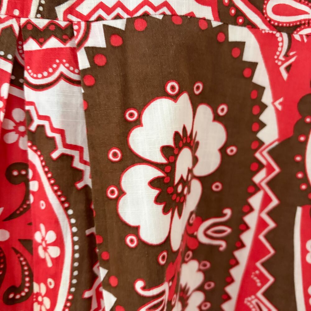 Talbots Paisley Floral Cotton Fit & Flare Dress Size 14 - Picture 4 of 9
